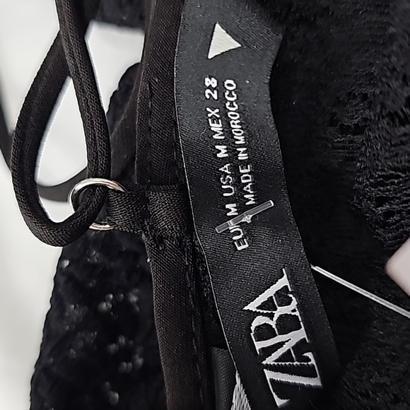 🌞Zara Lace Bodysuit Corset Cut Out Openwork Embroidery NWOT M - Picture 16 of 16